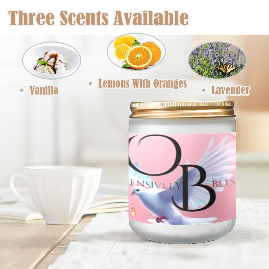 Offensively Blessed Candel 2 Frosted Glass Candle Cup - Large Size
