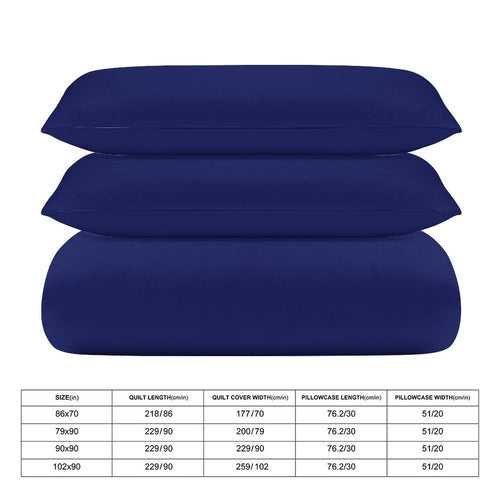 3-Piece Bedding Set (1 Duvet Cover + 2 Pillow Shams) 3-Piece Bedding Set 102"×90" (1 Quilt Cover + 2 Pillowcases)