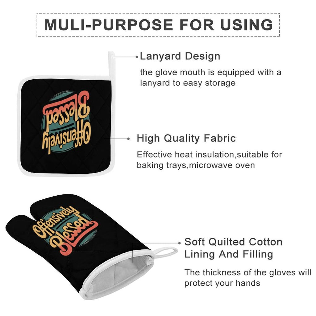 Insulation gloves different Heat Resistant Oven Mitt With Pot Holder