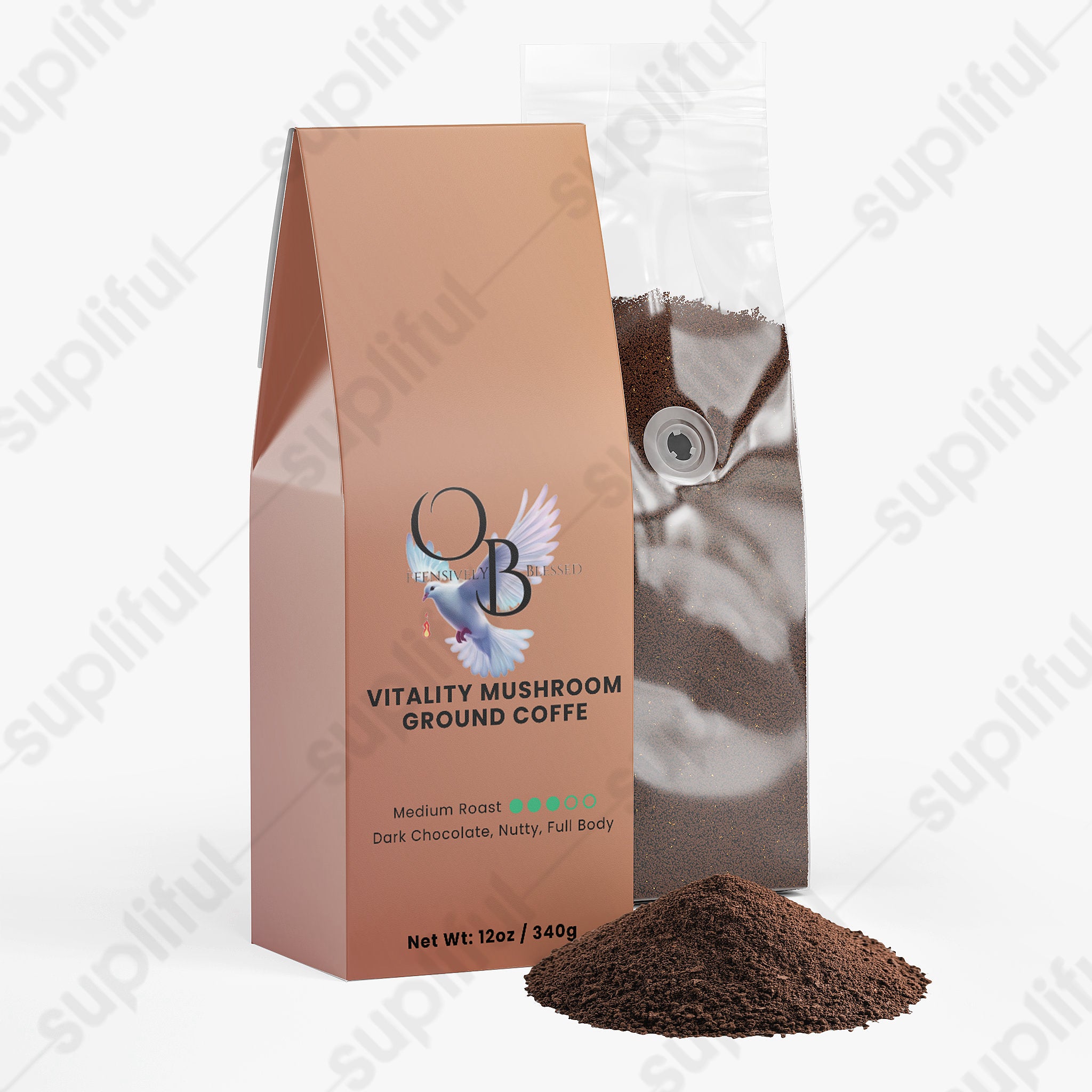 Offensively Blessed 🌺Vitality Mushroom Coffee (Medium Roast)