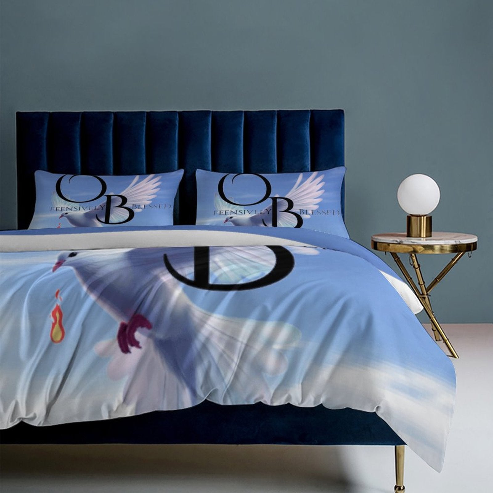 Offensively Blessed 3-Piece Bedding Set (1Offensively Blessed🌺 Duvet Cover + 2 Pillow Shams) 3-Piece Bedding Set 102"×90" (1 Quilt Cover + 2 Pillowcases)