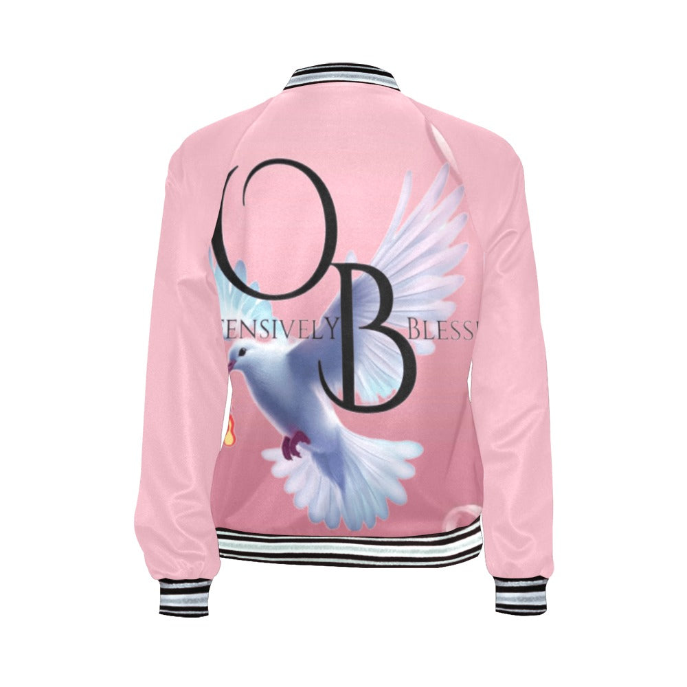 OB Jacket All Over Print Bomber Jacket for Women (Model H21)