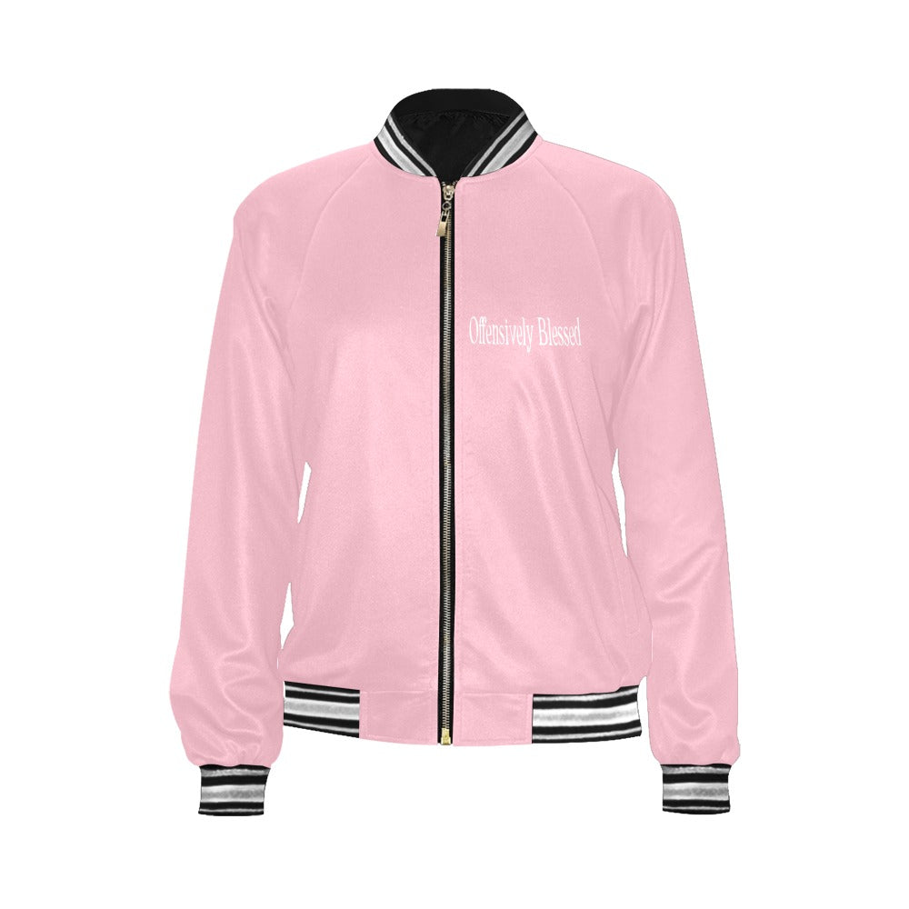 OB Jacket All Over Print Bomber Jacket for Women (Model H21)