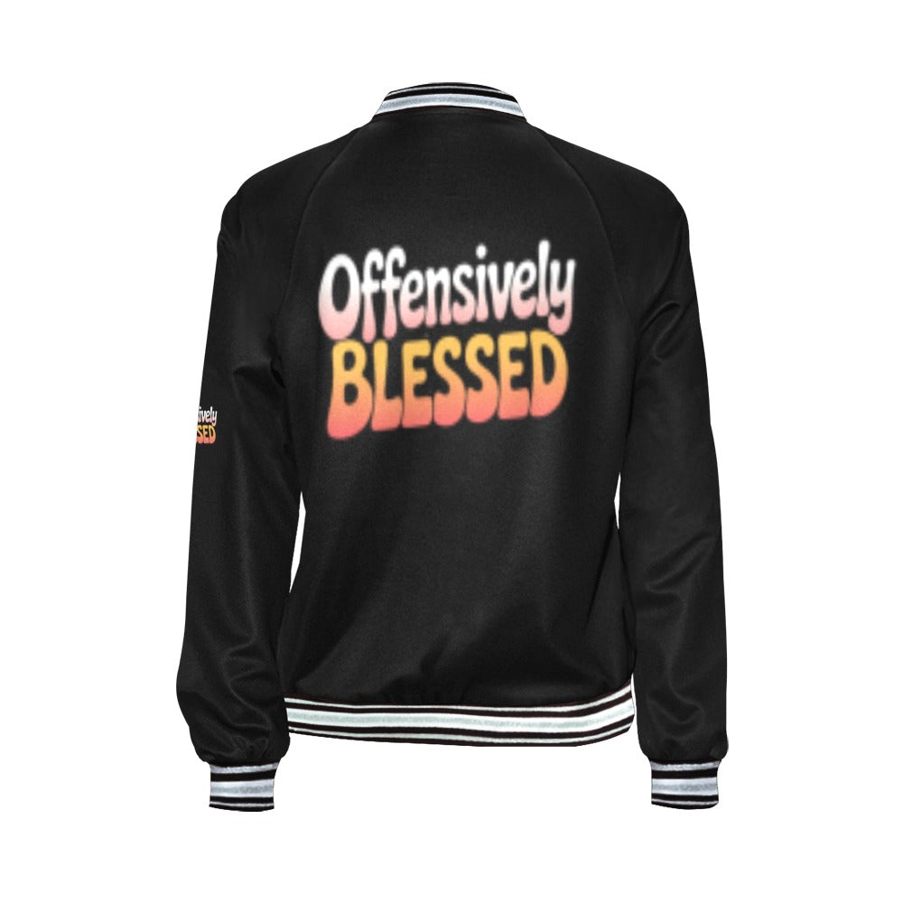 Offensively Blessed Bomber Jacket for Women