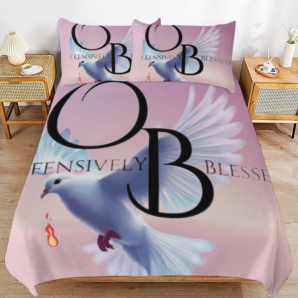 3-Piece Bedding Set (1 Duvet Cover + 2 Pillow Shams) 3-Piece Bedding Set 102"×90" (1 Quilt Cover + 2 Pillowcases)