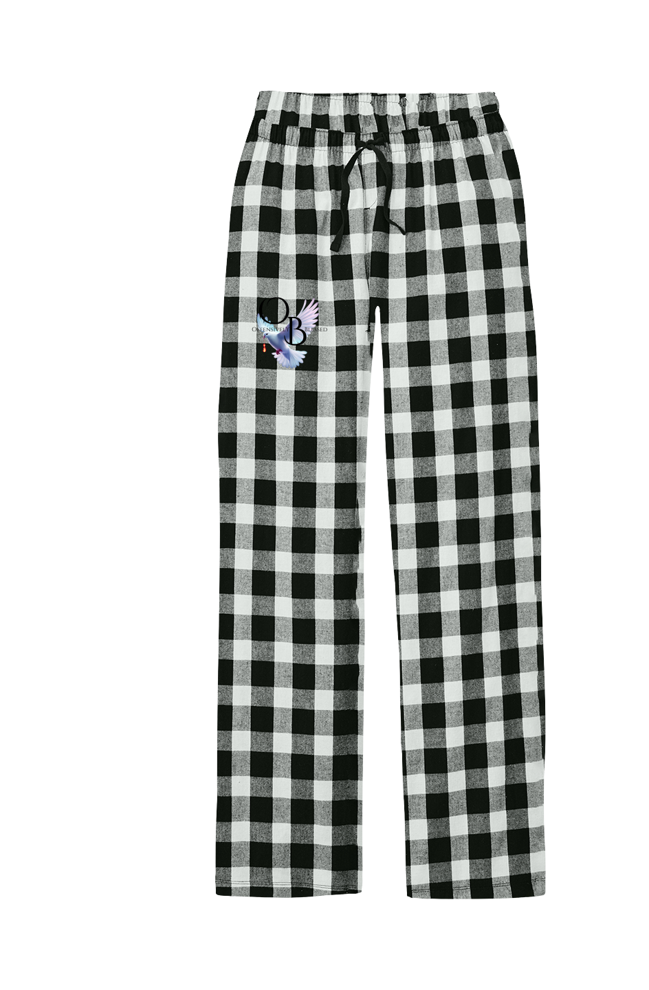 Offensively Blessed Womens Flannel Plaid Pant