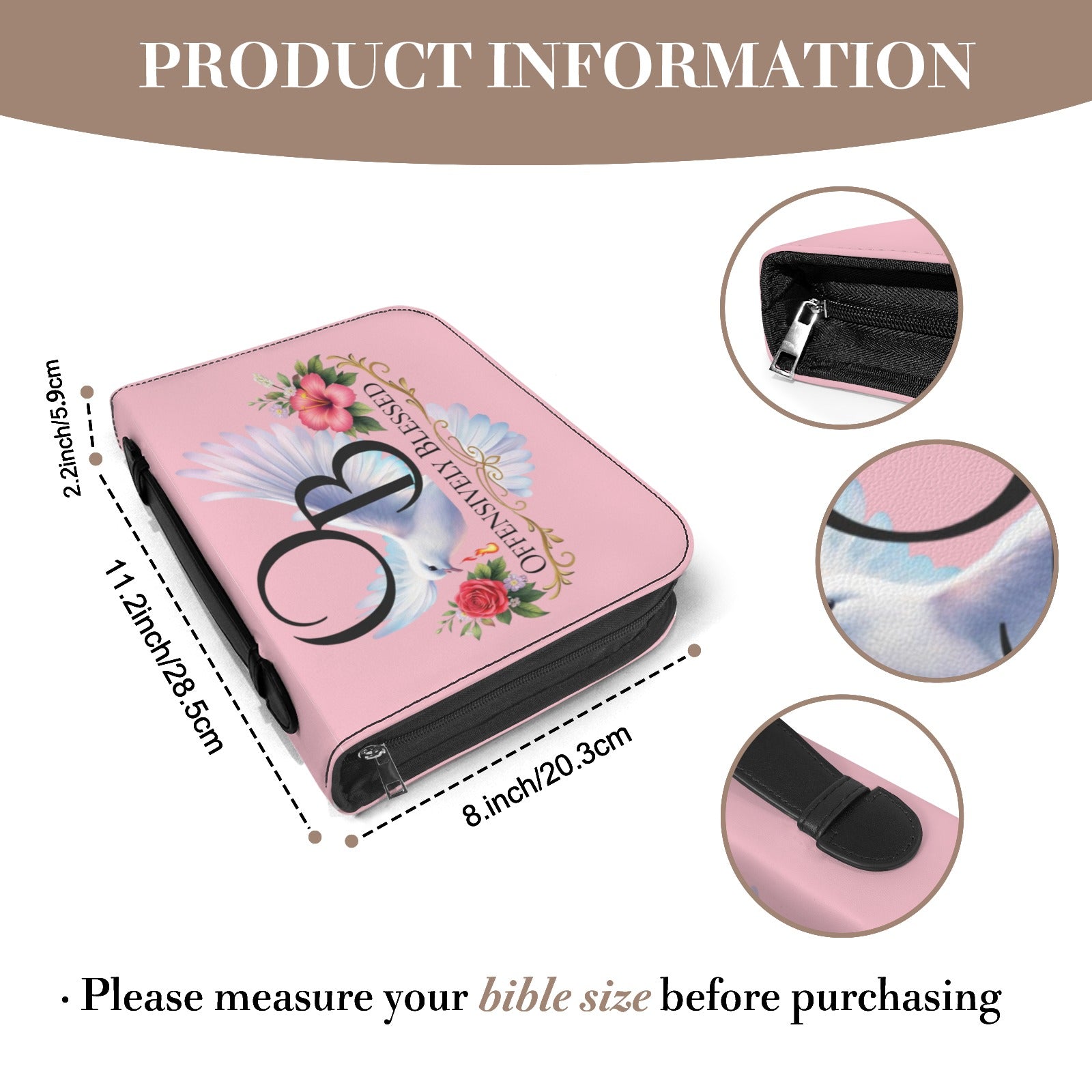 OB Bible Cover PU Bible & Book Organizer Bag