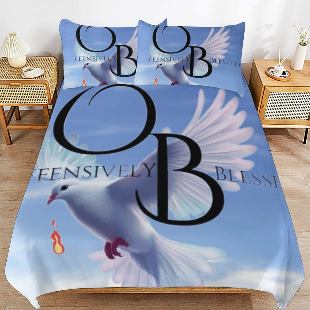 Offensively Blessed 3-Piece Bedding Set (1Offensively Blessed🌺 Duvet Cover + 2 Pillow Shams) 3-Piece Bedding Set 102"×90" (1 Quilt Cover + 2 Pillowcases)
