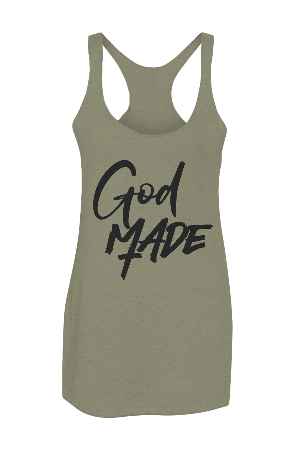 OB God Made Women’s Triblend Racerback Tank