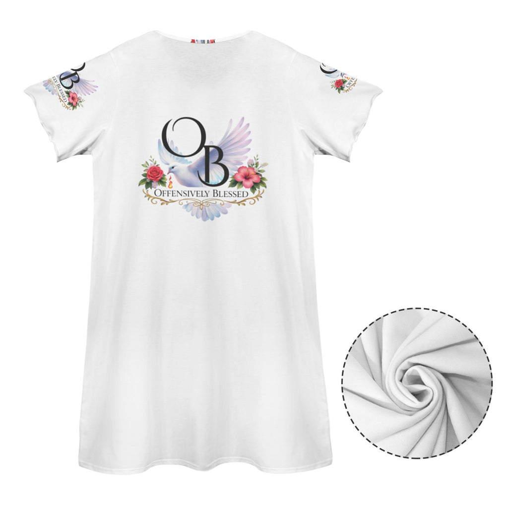 OB Women Dress Women's Crew Neck Short Sleeve Dress