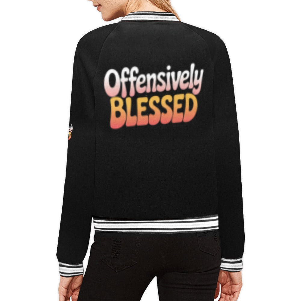 Offensively Blessed Bomber Jacket for Women