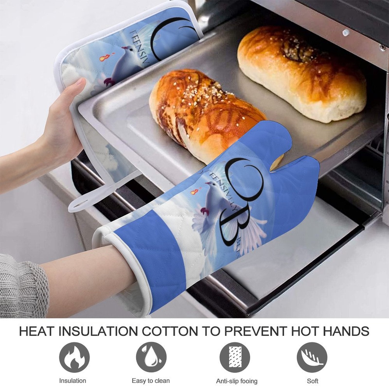 Insulation gloves different Heat Resistant Oven Mitt With Pot Holder