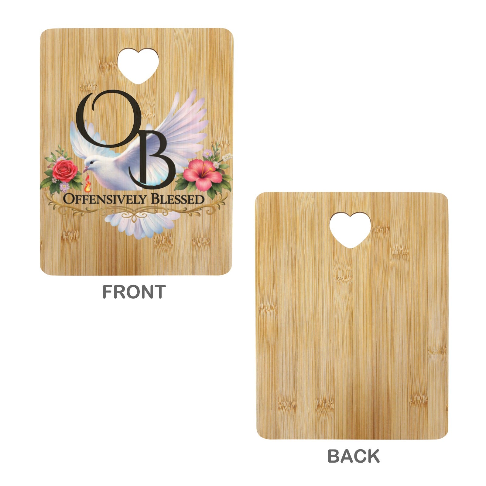 OB Cutting Board Heart-Shaped Cutout Cutting Board