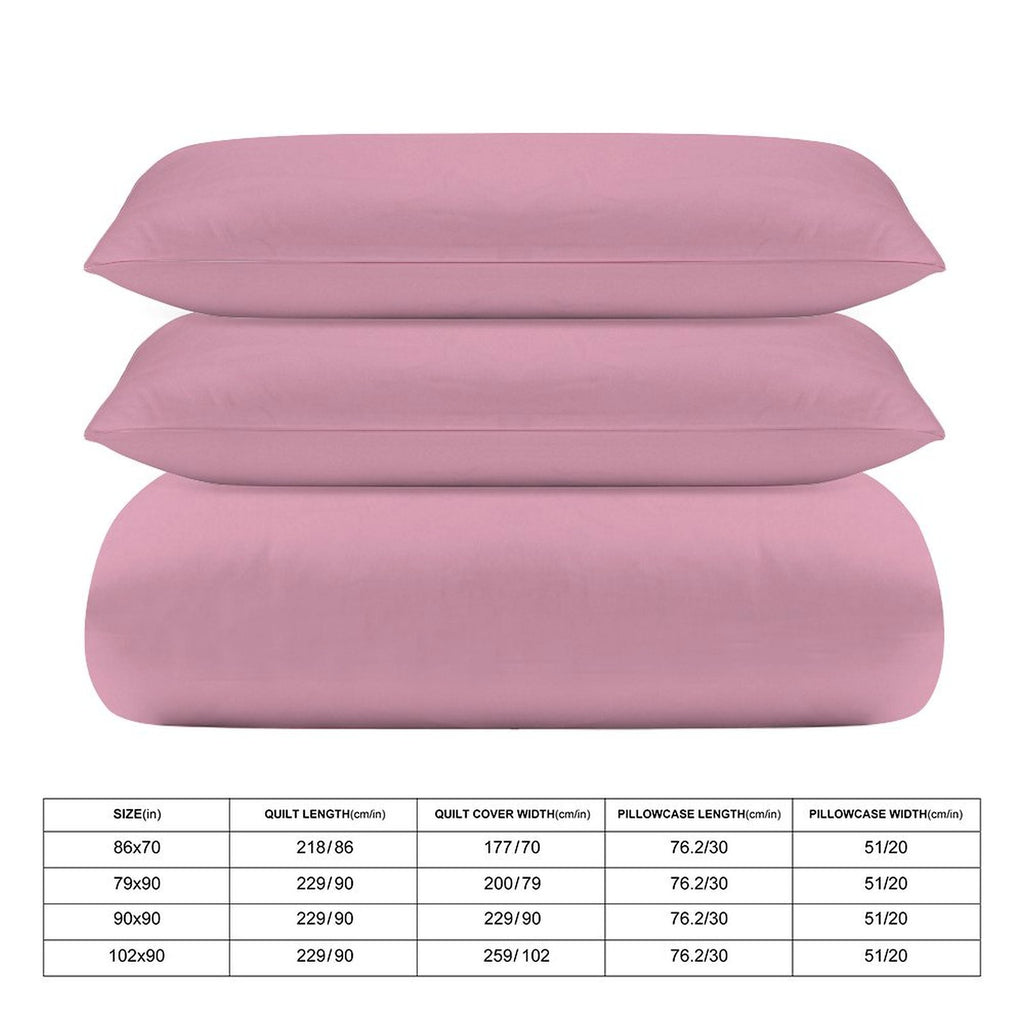 3-Piece Bedding Set (1 Duvet Cover + 2 Pillow Shams) 3-Piece Bedding Set 102"×90" (1 Quilt Cover + 2 Pillowcases)