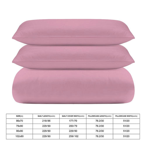 3-Piece Bedding Set (1 Duvet Cover + 2 Pillow Shams) 3-Piece Bedding Set 102"×90" (1 Quilt Cover + 2 Pillowcases)