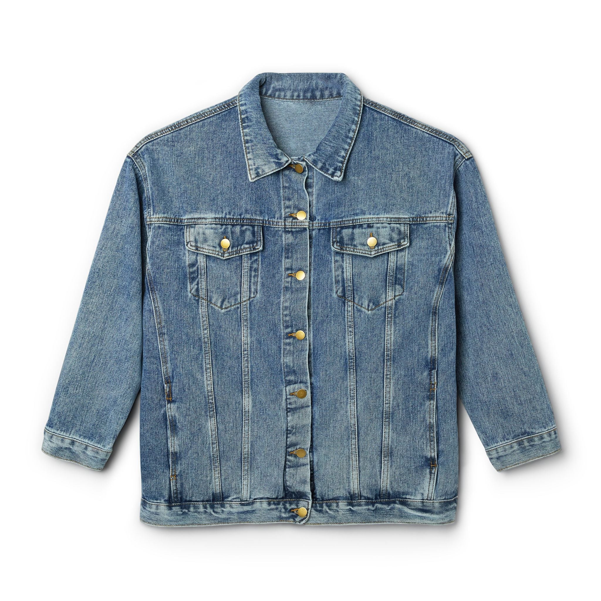 SEEN. BY GOD Women’s Oversized Denim Jacket – Faith Statement Streetwear