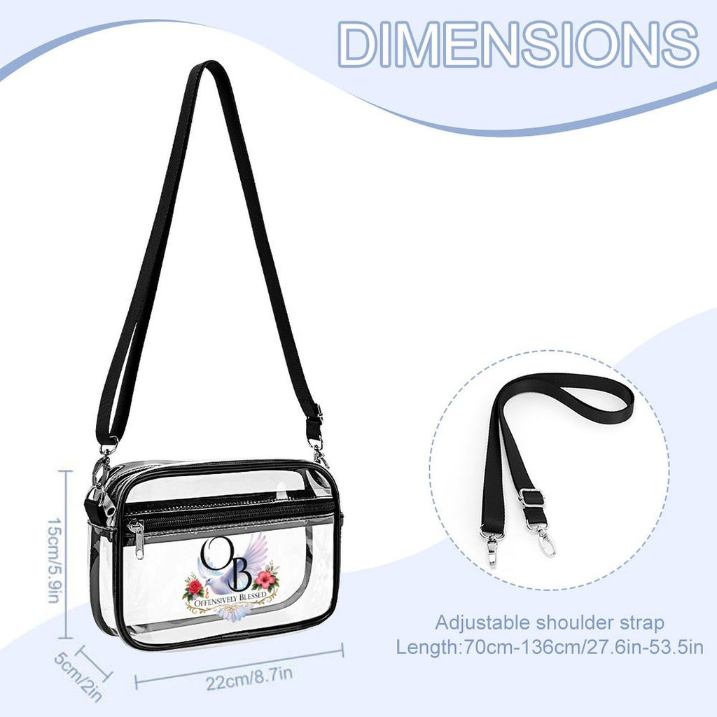 Offensively Blessed 🌺Small satchel bag Small Clear Satchel Bag
