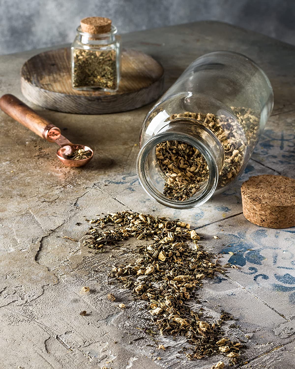 Digest Awake Loose Tea, Bloating & Stomach Ease - Ayurvedic Blend with Ginger & Peppermint - Herbal & Caffeine Free - Organic & Kosher