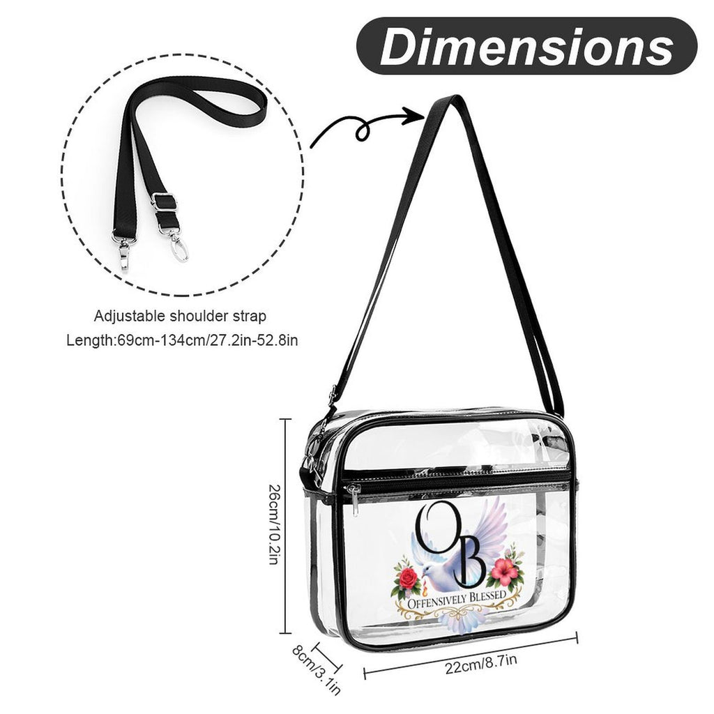 Offensively Blessed Clear Bag Large Clear Satchel Bag