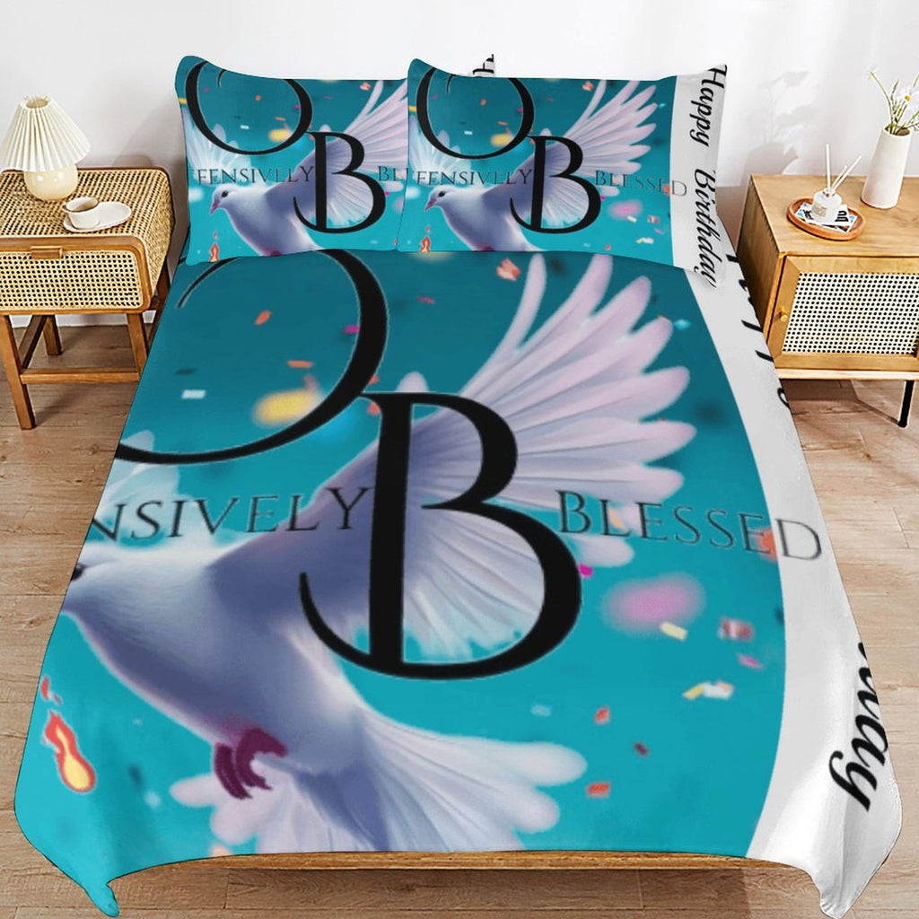 3-Piece Bedding Set (1 Duvet Cover + 2 Pillow Shams) 3-Piece Bedding Set 102"×90" (1 Quilt Cover + 2 Pillowcases)