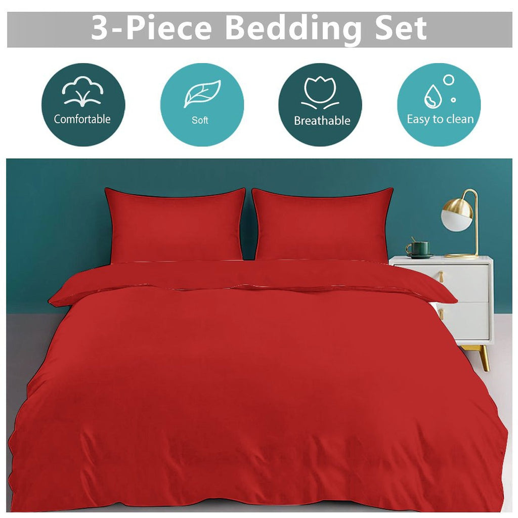 3-Piece Bedding Set (1 Duvet Cover + 2 Pillow Shams) 3-Piece Bedding Set 102"×90" (1 Quilt Cover + 2 Pillowcases)