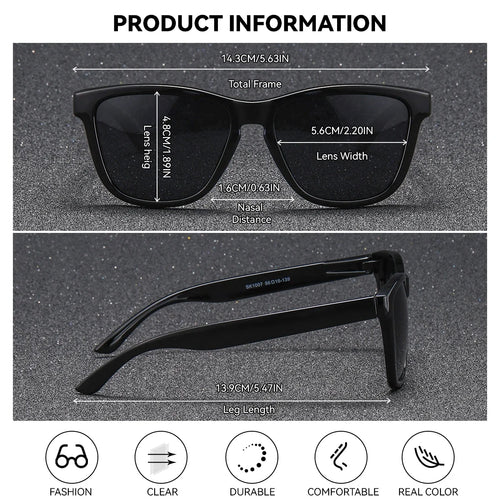 BARCUR Fashion Energetic Polarized Sunglasses for Women – Transparent Lightweight PC Frame Oval UV400 Protection Ladies Holiday Sun Glasses with Stylish Mirror Lens and Elegant White Gift Box – Perfect for Travel Beach & Summer Outings
