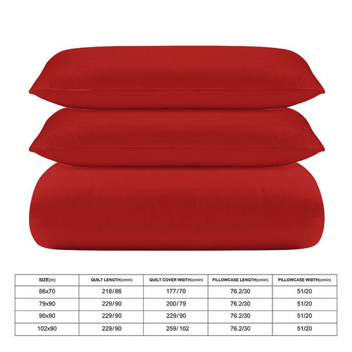 3-Piece Bedding Set (1 Duvet Cover + 2 Pillow Shams) 3-Piece Bedding Set 102"×90" (1 Quilt Cover + 2 Pillowcases)