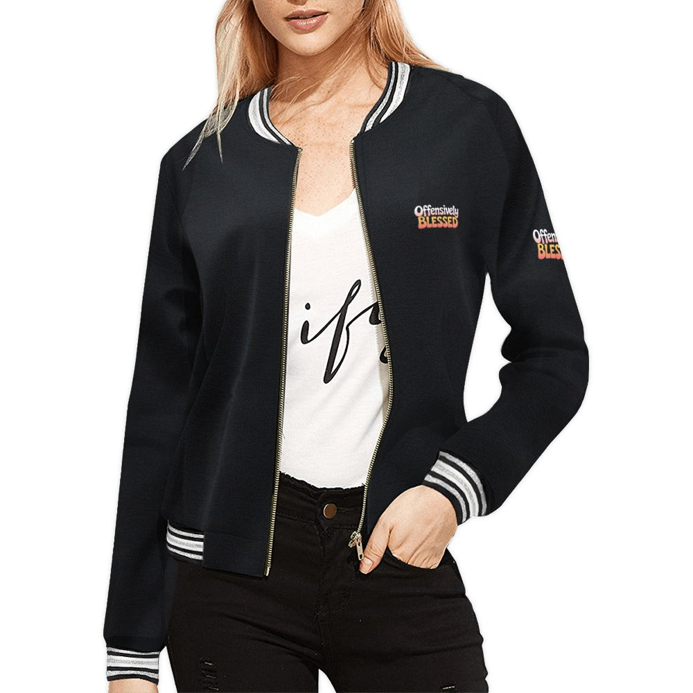 Offensively Blessed Bomber Jacket for Women