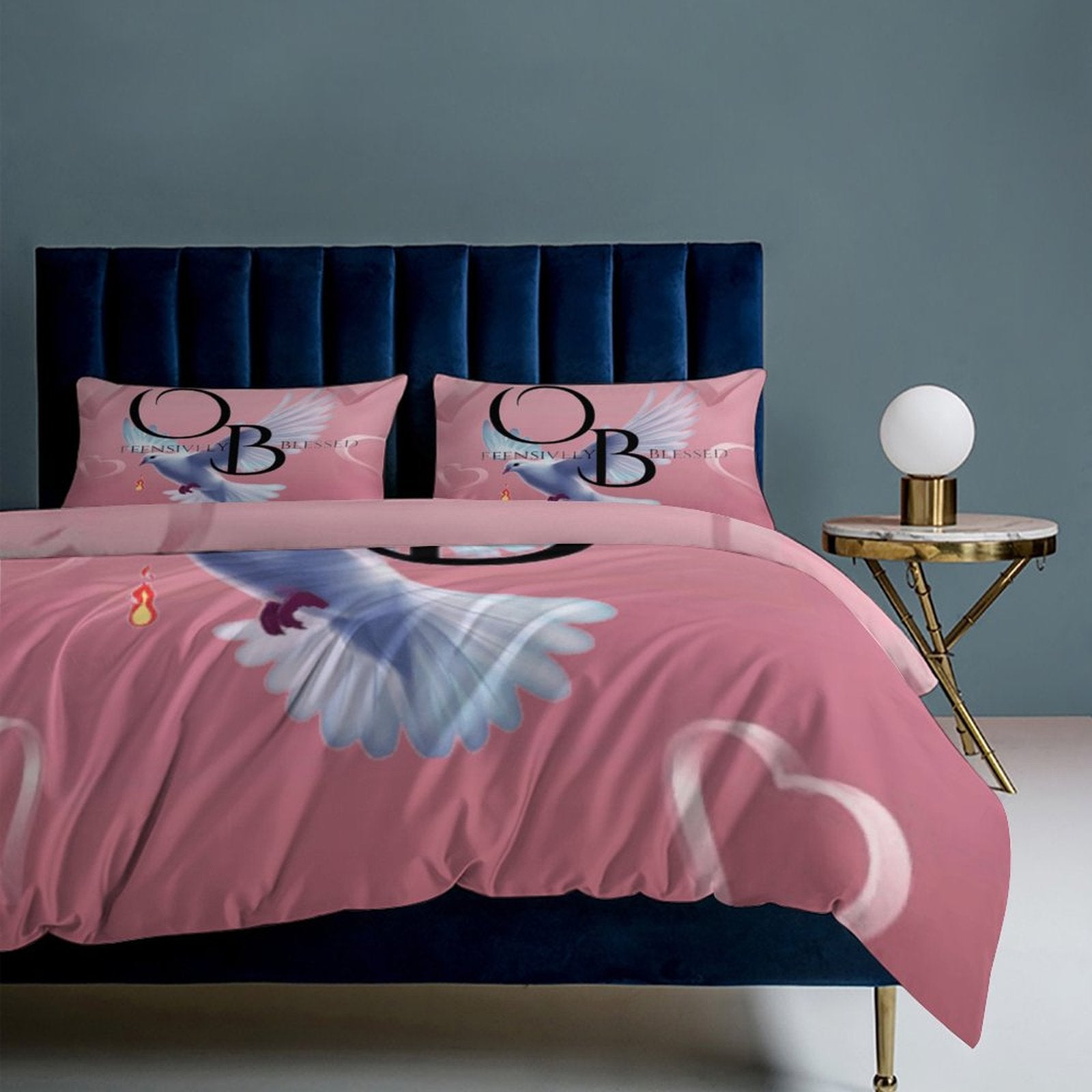 3-Piece Bedding Set (1 Duvet Cover + 2 Pillow Shams) 3-Piece Bedding Set 102"×90" (1 Quilt Cover + 2 Pillowcases)