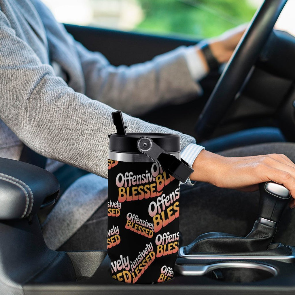 Offensively Blessed 🌺Large capacity car cup 30oz Travel Tumbler (USA)