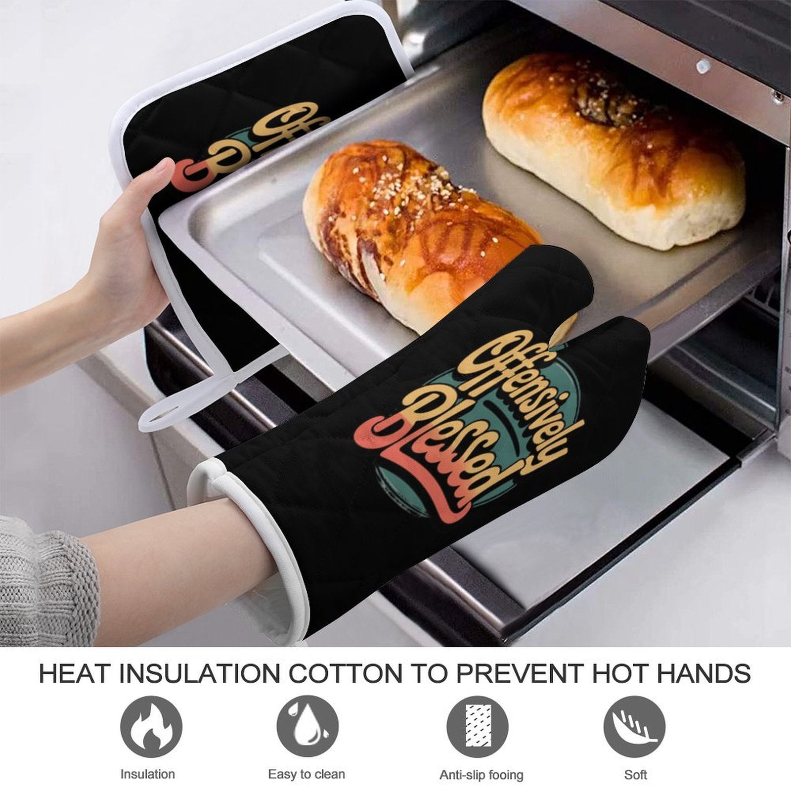 Insulation gloves different Heat Resistant Oven Mitt With Pot Holder