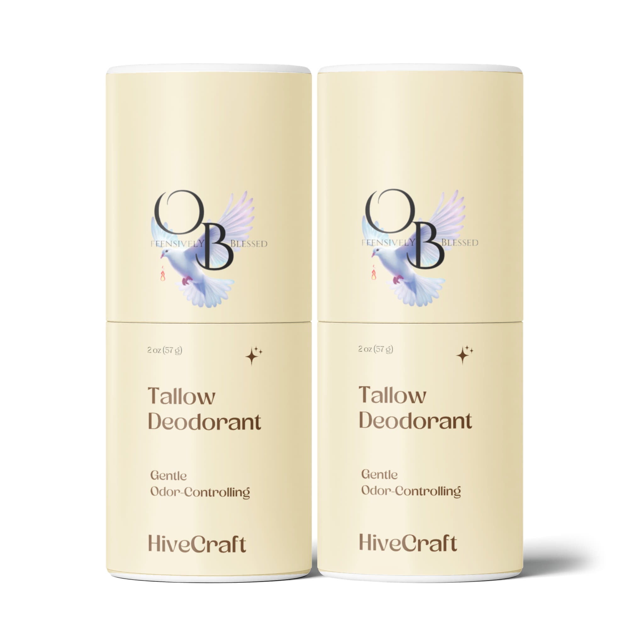 Offensively Blessed🌺 2 Pack Natural Tallow Deodorant Stick