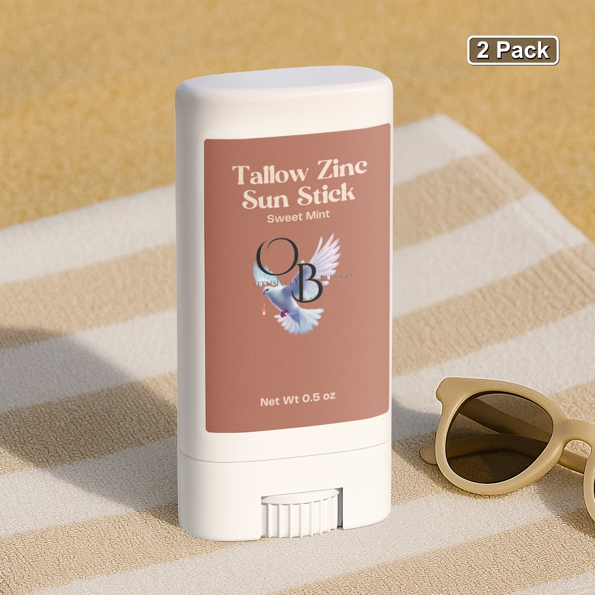 Offensively Blessed🌺2 Pack Tallow Zinc Sun Stick