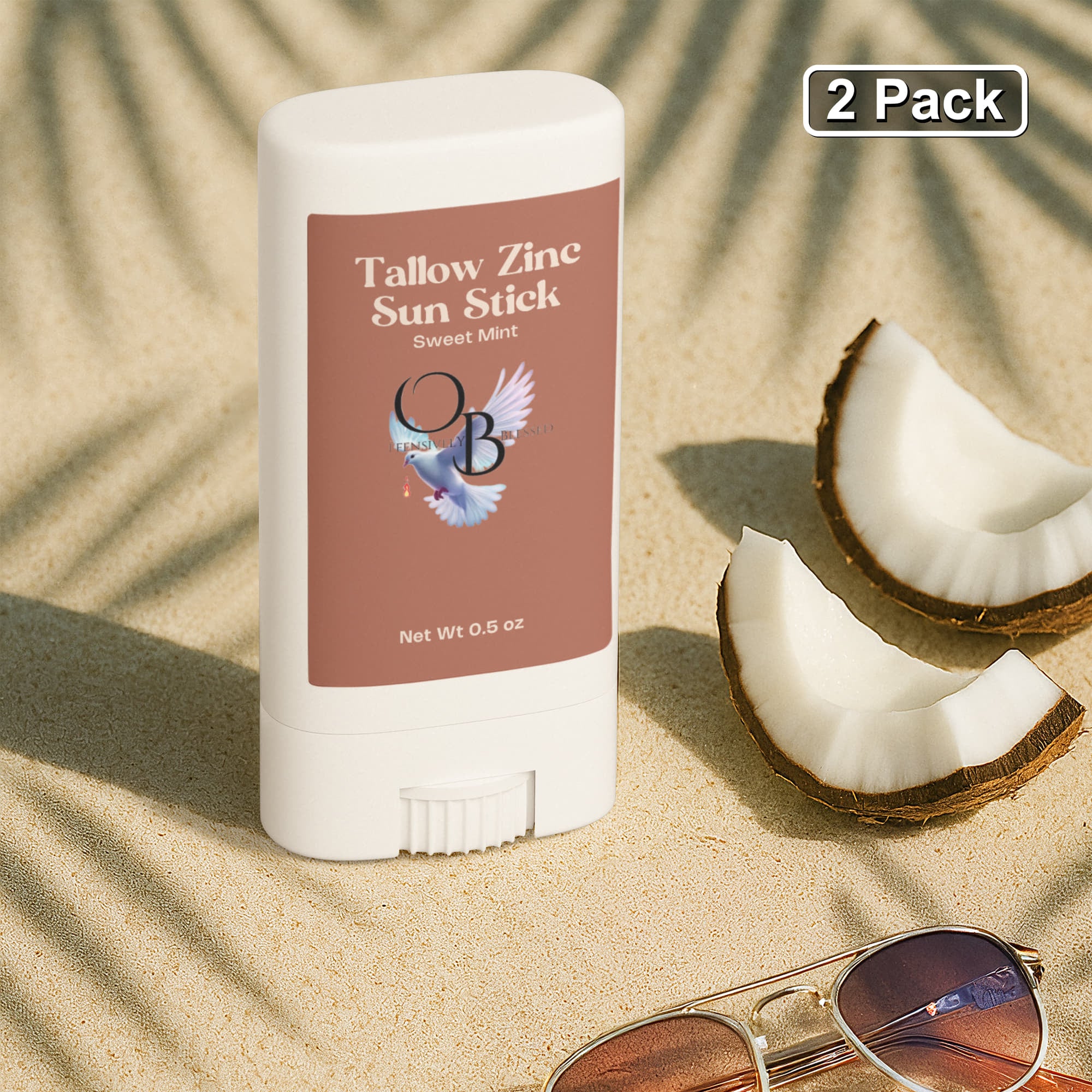 Offensively Blessed🌺2 Pack Tallow Zinc Sun Stick