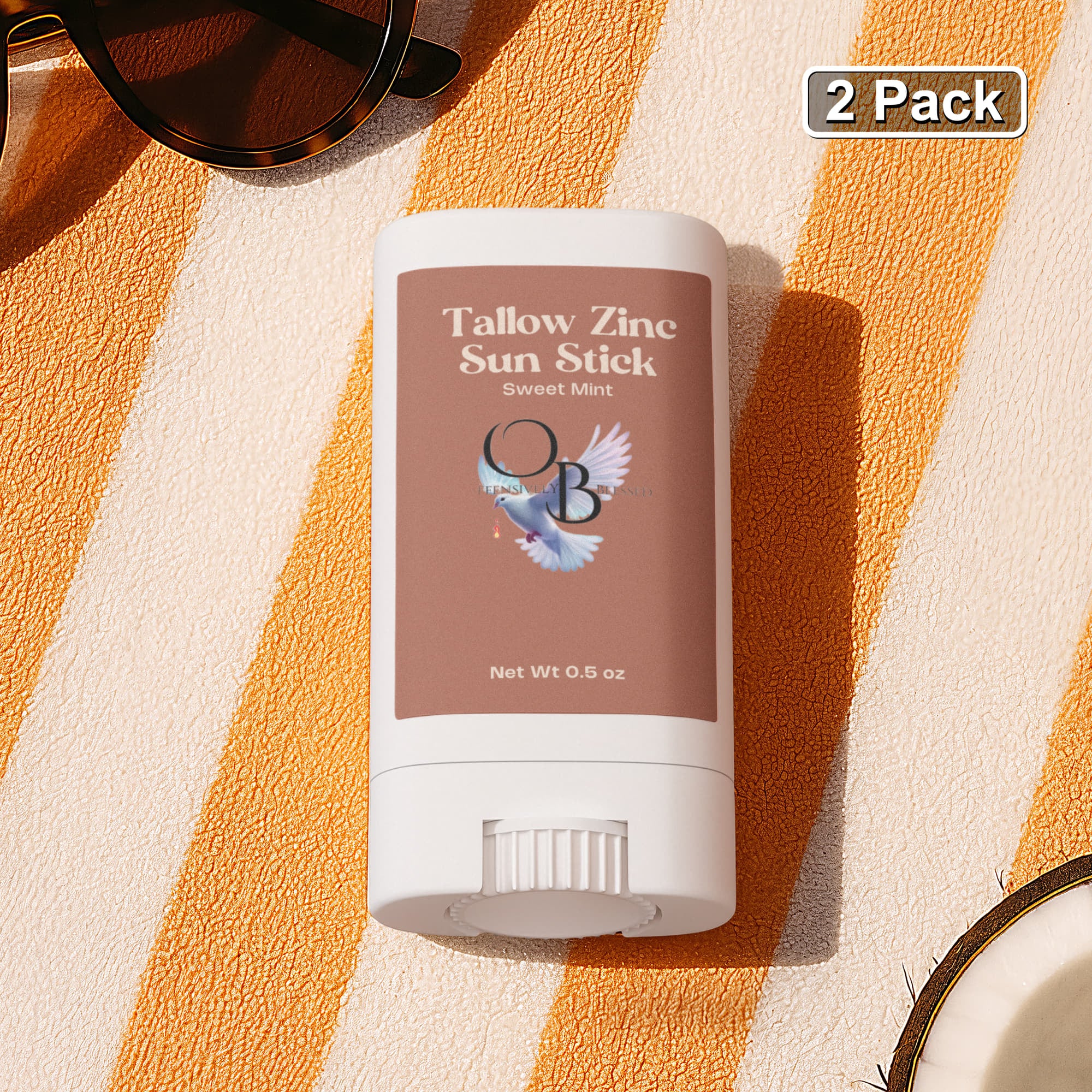 Offensively Blessed🌺2 Pack Tallow Zinc Sun Stick