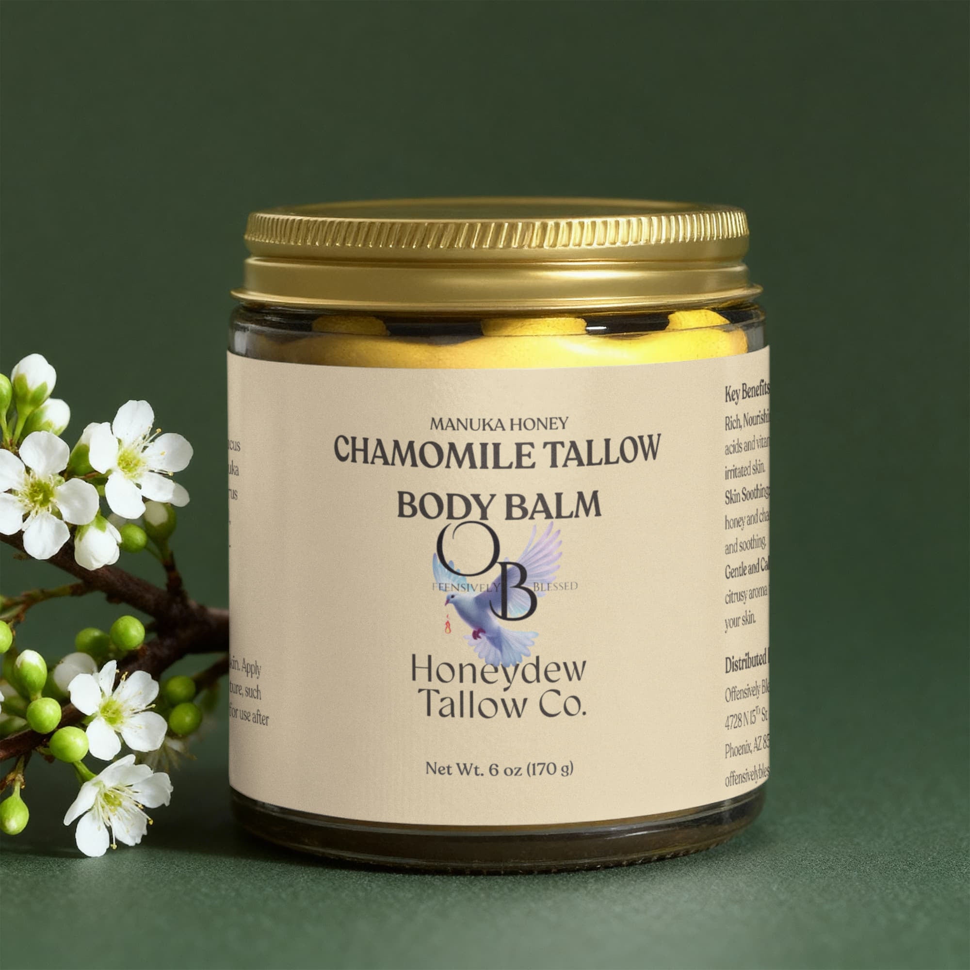 Offensively Blessed 🌺Manuka Honey Chamomile Tallow Body Balm
