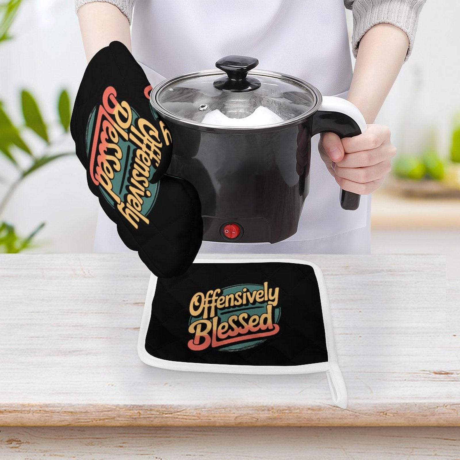 Insulation gloves different Heat Resistant Oven Mitt With Pot Holder