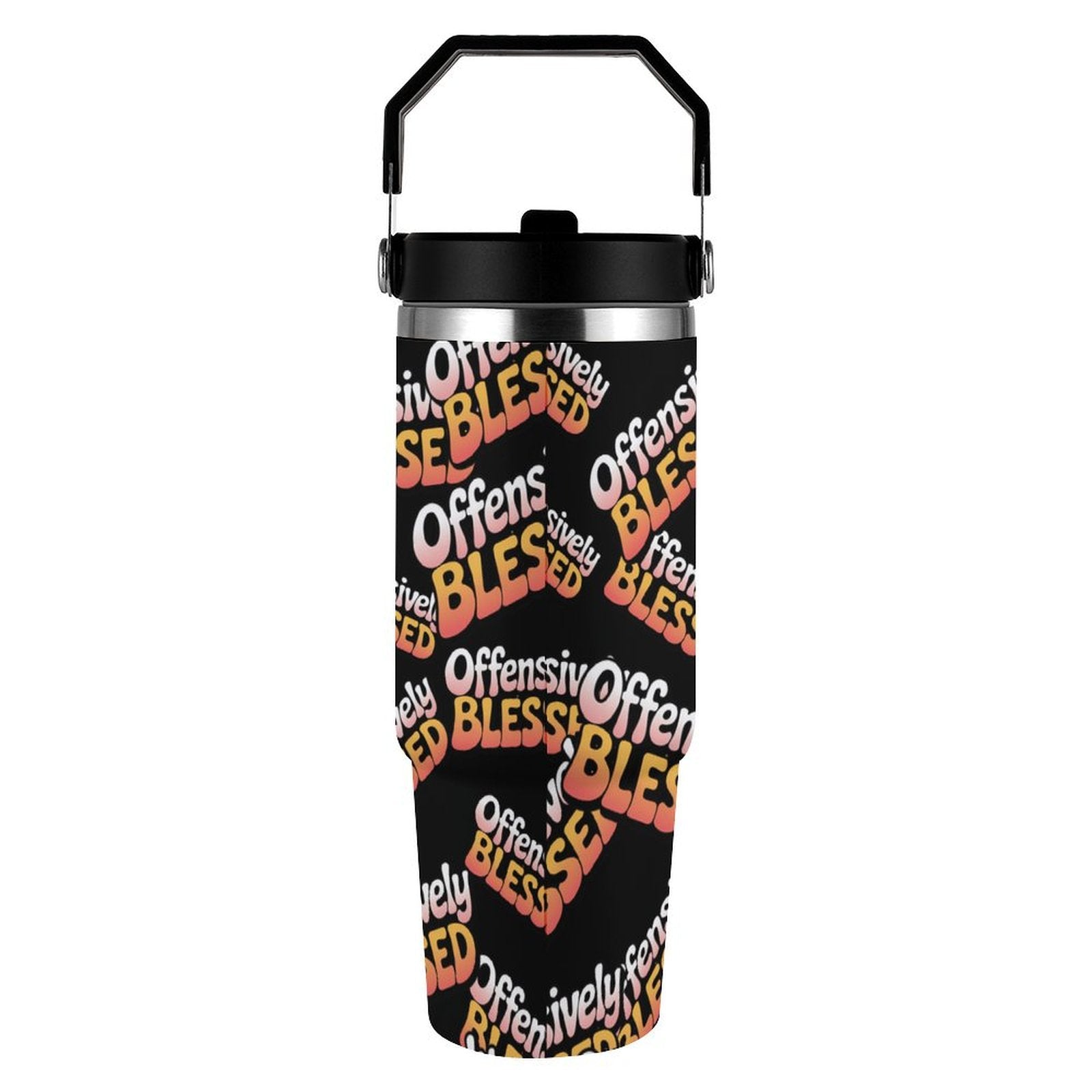 Offensively Blessed 🌺Large capacity car cup 30oz Travel Tumbler (USA)