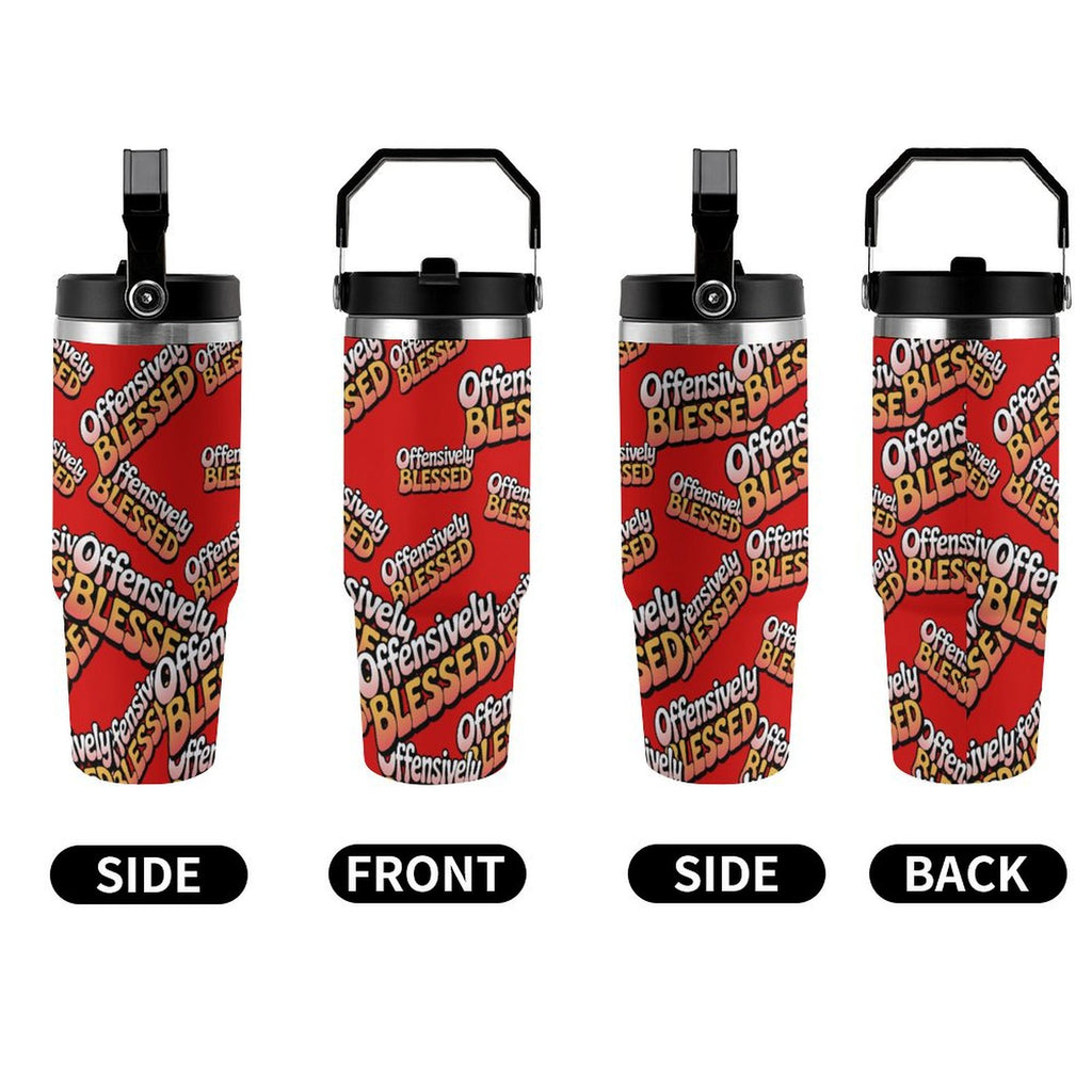 Offensively Blessed🌺 Large capacity car cup 30oz Travel Tumbler (USA)