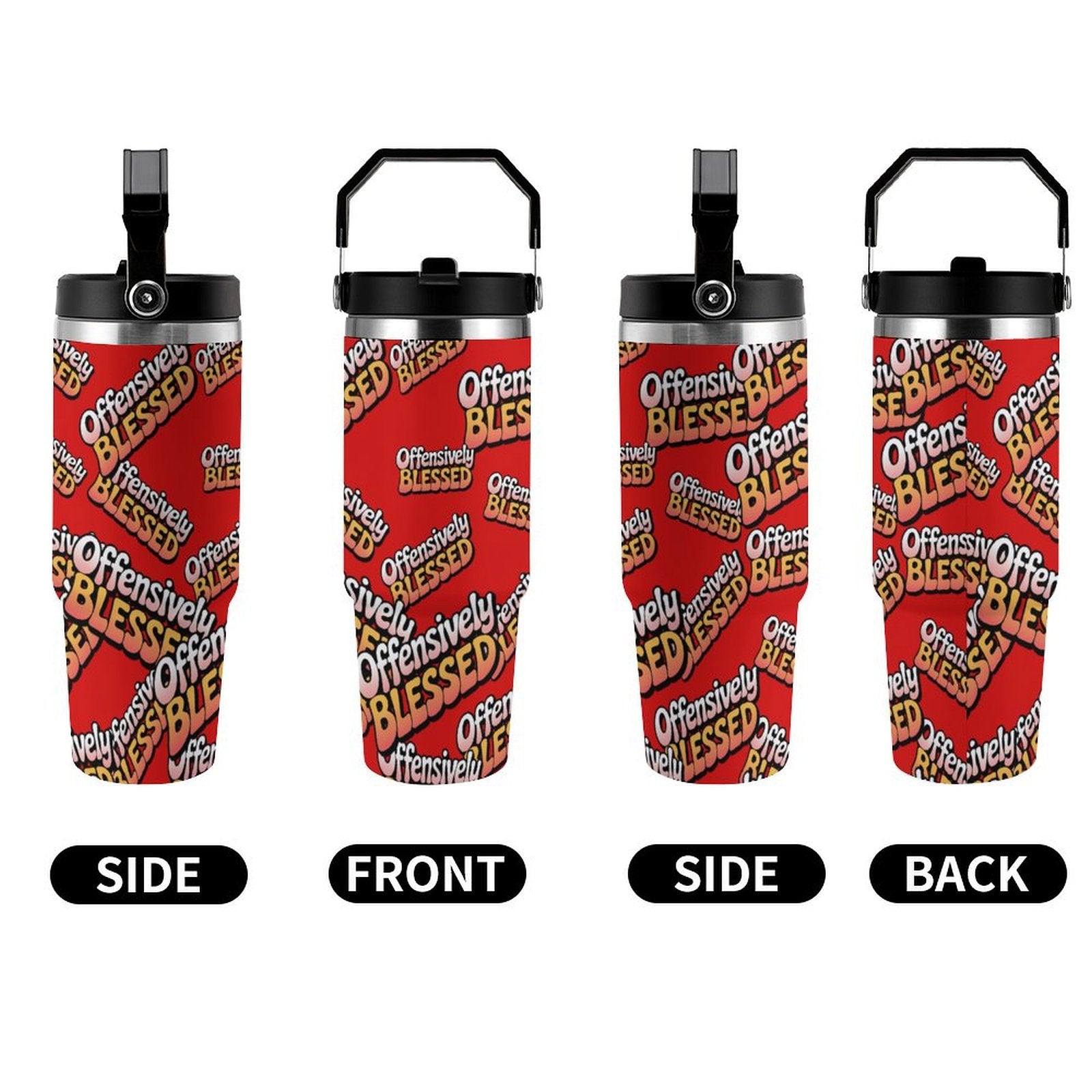 Offensively Blessed🌺 Large capacity car cup 30oz Travel Tumbler (USA)