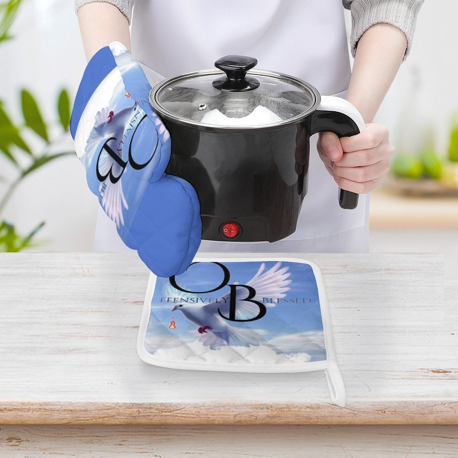 Insulation gloves different Heat Resistant Oven Mitt With Pot Holder