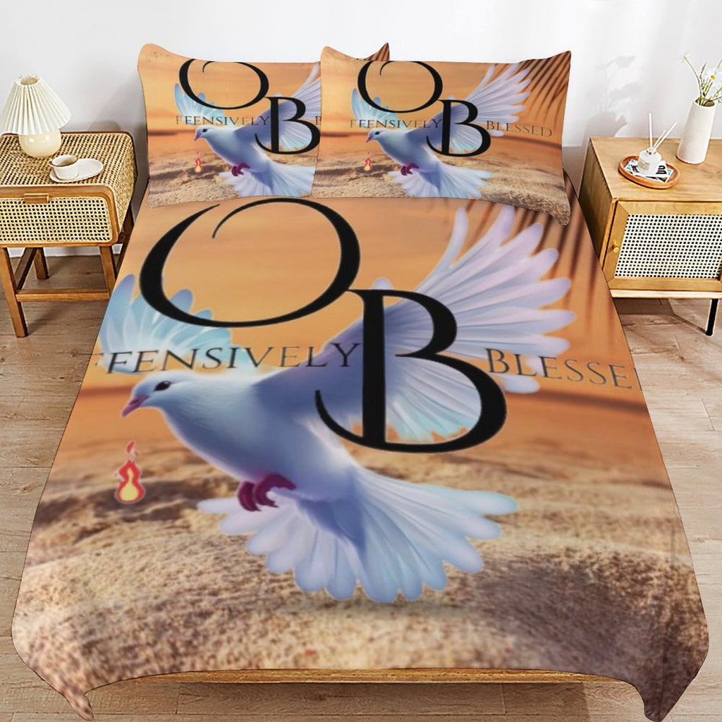 3-Piece Bedding Set (1 Duvet Cover + 2 Pillow Shams) 3-Piece Bedding Set 102"×90" (1 Quilt Cover + 2 Pillowcases)