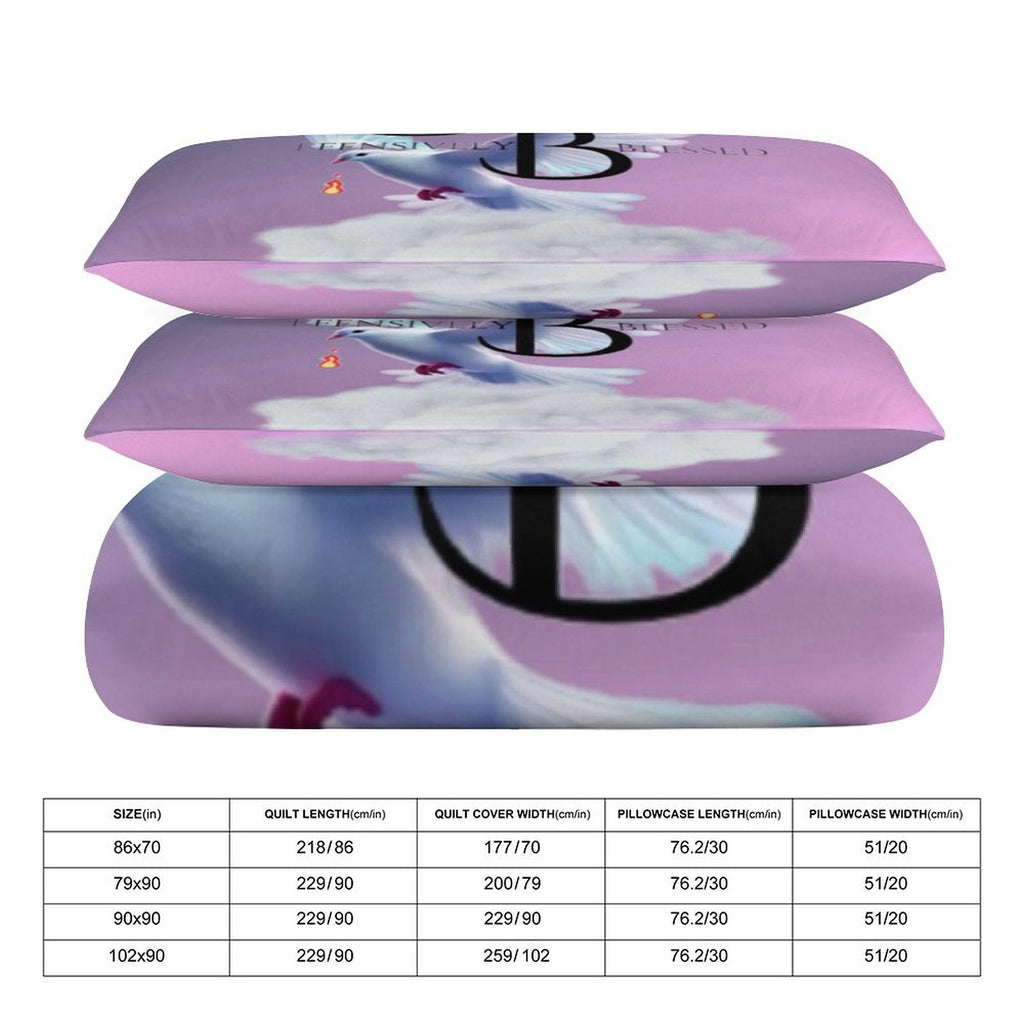 3-Piece Bedding Set (1 Duvet Cover + 2 Pillow Shams) 3-Piece Bedding Set 79"×90" (1 Quilt Cover + 2 Pillowcases)