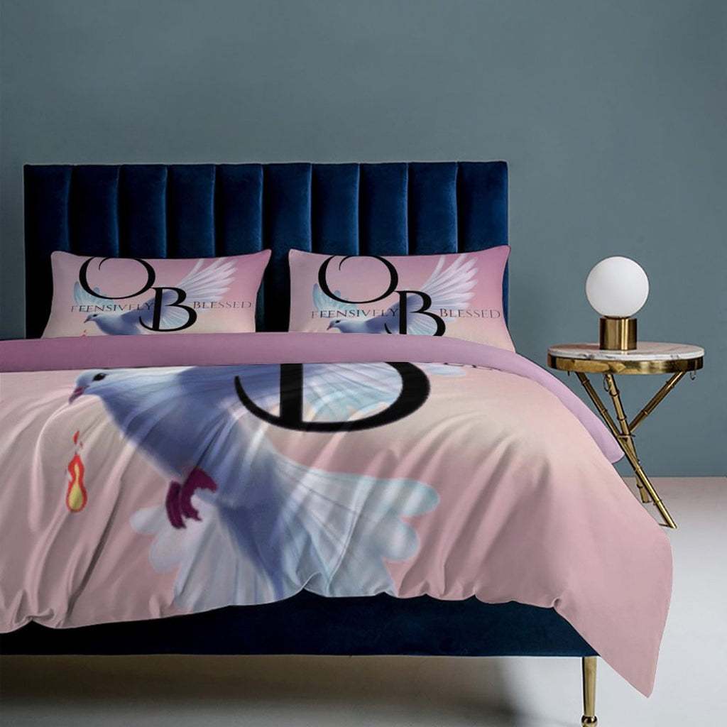 3-Piece Bedding Set (1 Duvet Cover + 2 Pillow Shams) 3-Piece Bedding Set 102"×90" (1 Quilt Cover + 2 Pillowcases)
