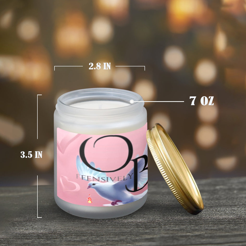 Offensively Blessed Candel 2 Frosted Glass Candle Cup - Large Size