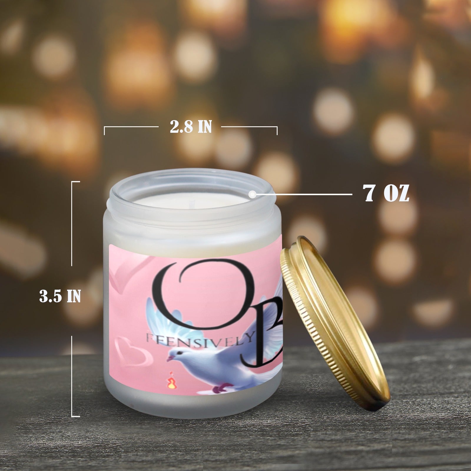 Offensively Blessed Candel 2 Frosted Glass Candle Cup - Large Size