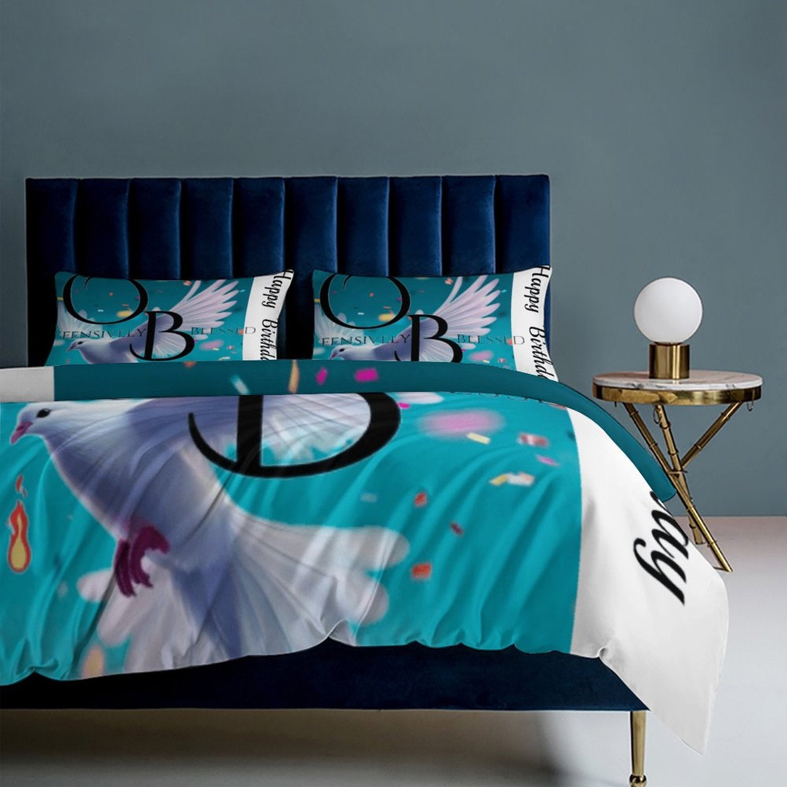 3-Piece Bedding Set (1 Duvet Cover + 2 Pillow Shams) 3-Piece Bedding Set 102"×90" (1 Quilt Cover + 2 Pillowcases)