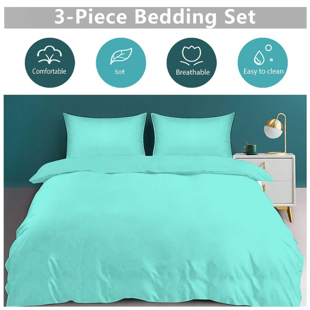 3-Piece Bedding Set (1 Duvet Cover + 2 Pillow Shams) 3-Piece Bedding Set 102"×90" (1 Quilt Cover + 2 Pillowcases)