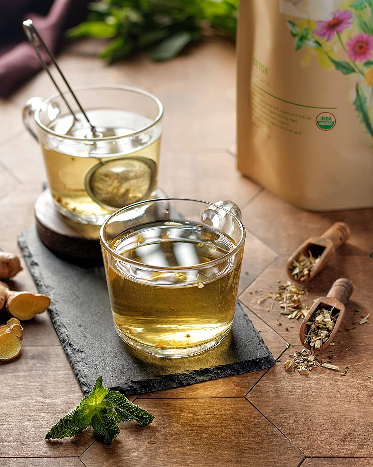 Detox Tea, Ayurvedic Cleanse with Dandelion & Lemongrass | Organic