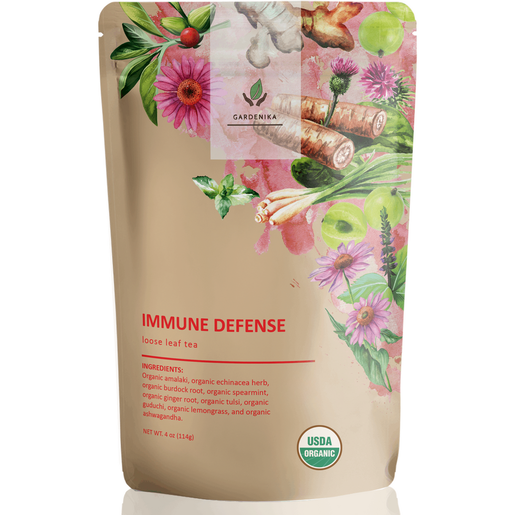Immune Defense Tea, Echinacea Ashwagandha | Organic Herbal Blend